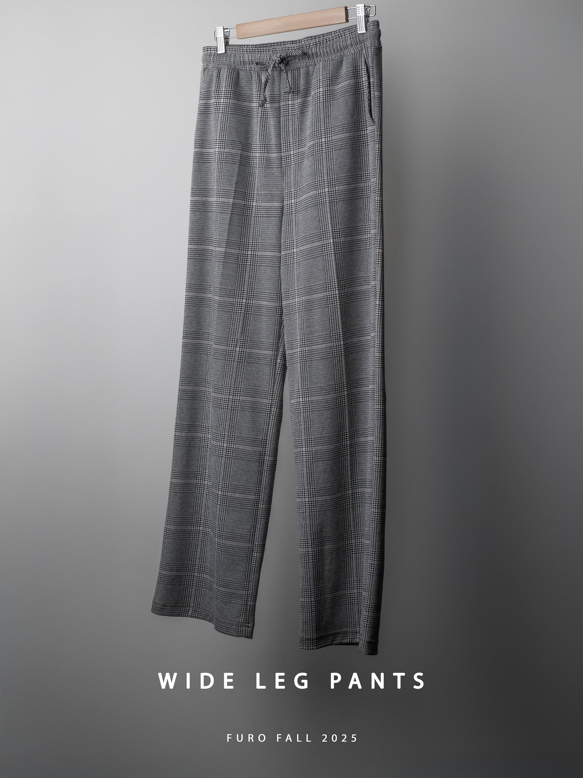 Drawstring wide leg pants
