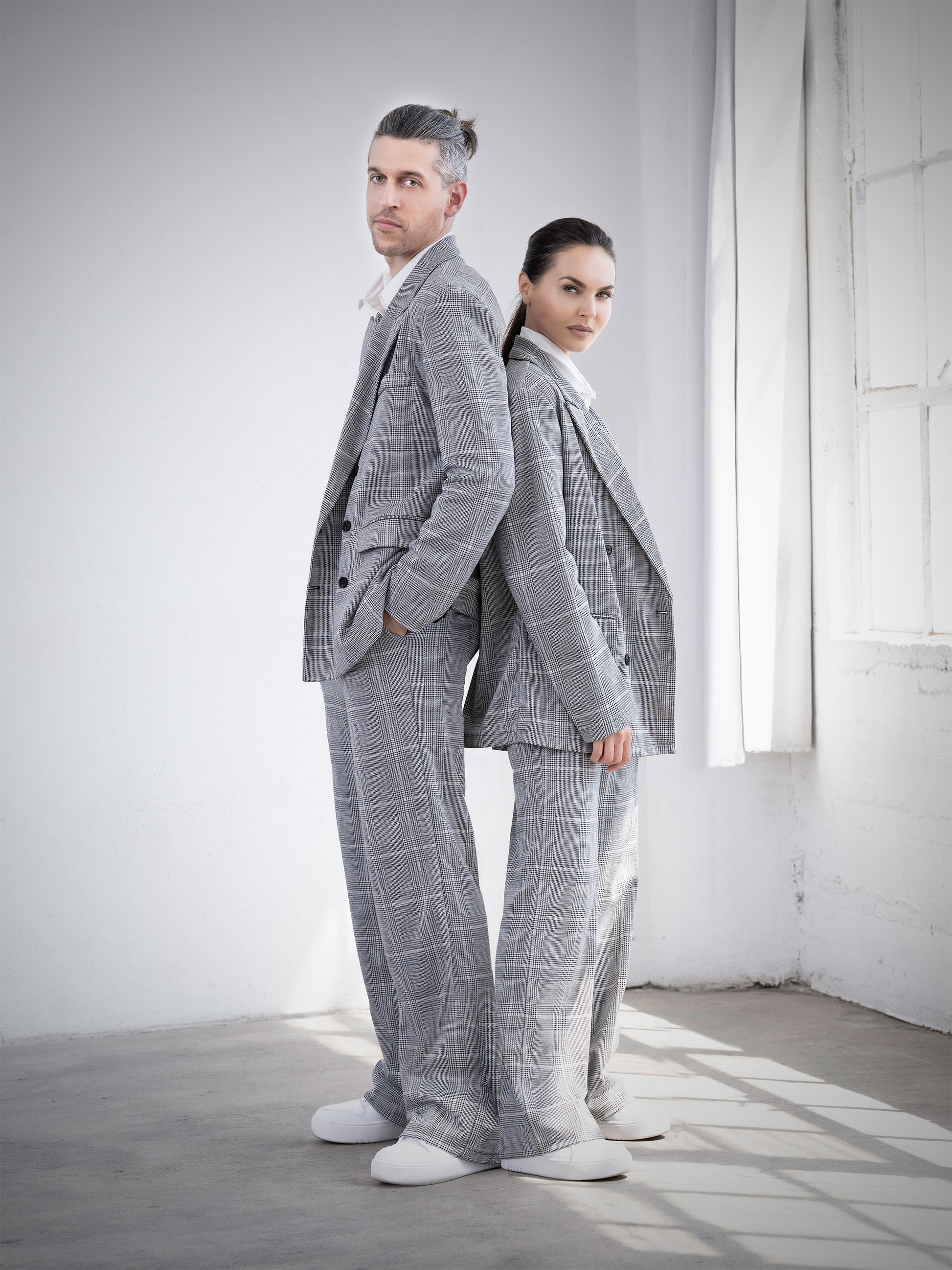 Drawstring wide leg pants